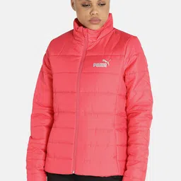 Puma Women Pink Slim Fit RCB Padded Jacket-image-55