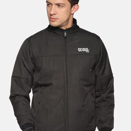 SHOWOFF Men Black Windcheater Outdoor Bomber Jacket-image-12