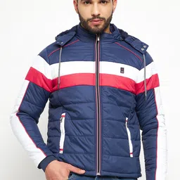 Duke Men Striped Hooded Puffer Jacket-51