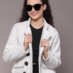 KASSUALLY Women White Tailored Jacket-image-34