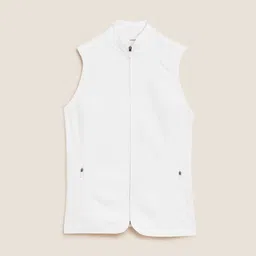 Marks & Spencer Women White Lightweight Tailored Jacket-image-97