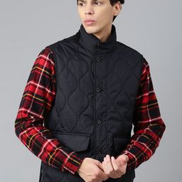 Woods Men Polyester Quilted Jacket-image-52