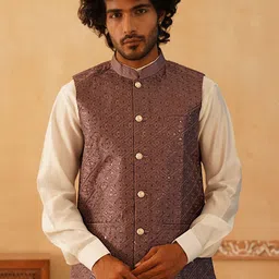 Jompers Embroidered With Sequin Nehru Jackets-22