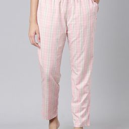 Enamor Women Checked Cotton Lounge Pants-image-59