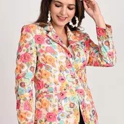 KIZI Printed Slim-Fit Single-Breasted Blazer-picture-29