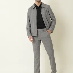 RARE RABBIT Men Keener Tailored Fit Checked Jacket image 4