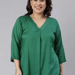 The Pink Moon Plus Size A-Line Top-image-34