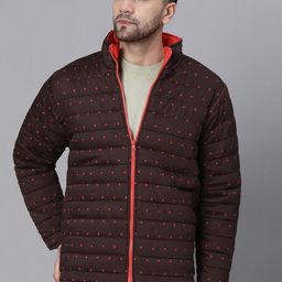 Oxolloxo Polka Dot Printed Long Sleeves Reversible Cycling Puffer Jacket-17