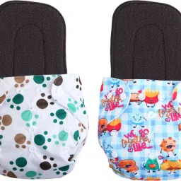 Print Reusable Cloth Diapers + Insert Pad Washable 100% AbsoMomease-15
