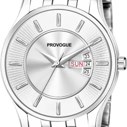 provogue Working Day and Date Analog Watch - For Men PRV-217-SILVER image 3