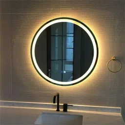 21x21 Inch LED Wall Mirror Glass with Touch Sensor Lights for Home Decor HS33 Bathroom Mirror-image-32