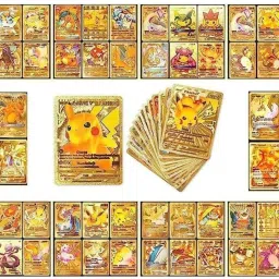 Golden Foil 55Pcs waterproof Playing cards for kids-12