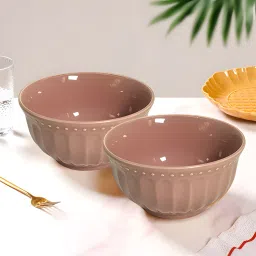 Ceramic Serving Bowl Round for Snacks, Soup, Nuts Serving | 4 Pcs Bowl Set for Kitchen and Dining-9