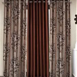 213 cm (7 ft) Polyester Blackout Door Curtain (Pack Of 3)-image-82