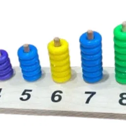 Stack & Learn | Wooden Counting & Sorting Toy for Kids | Toddlers & Preschoolers-11