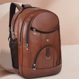 Large 35 L Laptop Backpack Vegan leather bag-image-88