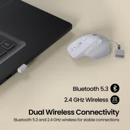 Portronics Toad Mino Rechargeable Wireless Mouse, Ultra-Compact Size, Multi-Device Pairing Wireless Ambidextrous Optical Mousewith Bluetooth image 3