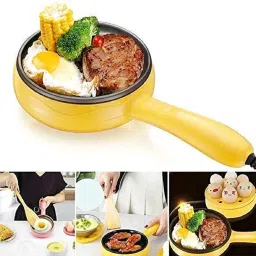 2 in 1 Electric Egg Boiling Steamer Egg Frying Pan Egg Boiler Electric Automatic Off with Egg Boiler Machine Non-Stick Electric Egg Frying Pan Egg Cooker-0