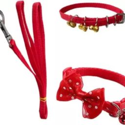 ghungrooo collar leash with butterfly tie for small puppy,cat,rabbit 140 cm Cat Strap Leash-image-11