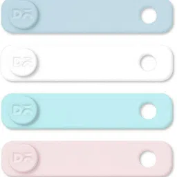 DailyObjects Wrap-Lock Strip Cable Bind| Silicone Multipurpose Organiser Binder For Bundling Cable And Earphones to Organise Home, Desks, Offices, Cars, Cubicles While Work Or Travel | Set Of 6 Earphone Cable Organizer-12