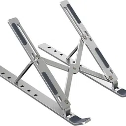 Dhruvtraders Folding Height Adjustable Aluminum Foldable Portable Adjustment Laptop Stand-23