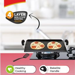Olive Pathri Tawa 4mm Non Stick 30cm*35cm Large Rectangle Tawa 30 cm diameter with Lid-image-86