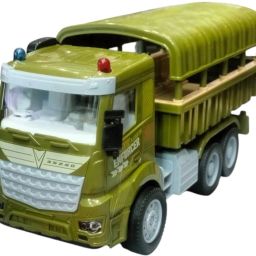 Military Truck For Kids, Seating With Tailgate, Friction Powered-image-71