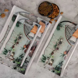 Melamine Printed Tray Serving Set-image-10