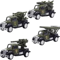 Metal Military Car 5 Set With Pull Back Function-image-3