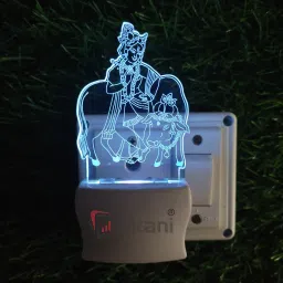 GOD KRISHNA WITH COW Acrylic 3D Illusion RGB 7 Colour Changing LED_T53 Night Lamp-image-43