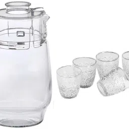 Somil Versatile Transparent Jug & 6 Glass Set for Beverage Service - E16 Jug Glass Set-image-25