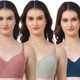 Pack of 3 Women T-Shirt Lightly Padded Bra-image-20