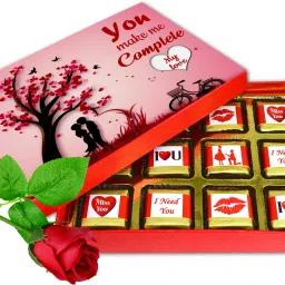 Romantic Chocolate Gift Pack for Girlfriend, Wife, Boyfriend, Husband, Lovers On Valentine's Day, Birthday, Anniversary and Special Occasion Paper Gift Box-10