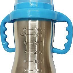 Baby Feeding Bottle in Stainless Steel 0 - 2 years + 2 Extra Nipples - 290 ml-image-58