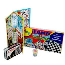 Ludo ,Snakes & Ladders & Chess game Combo With Ludo coins, Chessmen coins Set Board Game Accessories-image-90