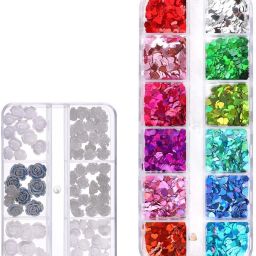 6 Grid Rose Flower & 12 Grid Multicolor Heart-image-83