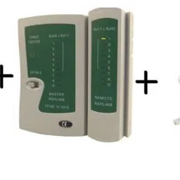GoodsBazaar Lan Cable Tester + Crimping Tool + 50 RJ45 CAT5 CAT5e Connector Plug Network Tool Kit Combo Set-image-7