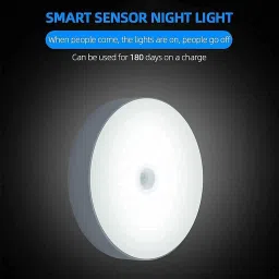 ONLINE SHOPY NX USB Rechargeable Operated LED Motion Sensor Wireless Wall Night Light Smart Sensor Light image 4