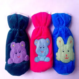 Soft Plush Stretchable Baby Feeding Bottle Cover-pack of 3-27