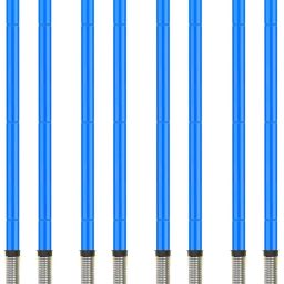 8Pc 5ft Spring Slalom Training Agility Poles Detachable Soccer, Training Two Piece Agility Pole-image-43