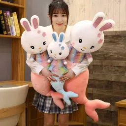 Cute Rabbit Mermaid Soft Doll Plush Stuffed Toy for Kids Birthday Gift - 55 cm-image-24