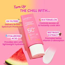 dot & key Sunscreen - SPF 50 PA++++ Watermelon Hyaluronic Cooling ,for Oily,Normal,Combination Skin,Lightweight image 4