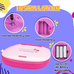 khelozz Learning Educational Laptop Toy for 3-6 Yrs Kids with Led Display & Music image 2
