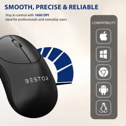 Bestor 4 in1 Combo,Wired Mini Keyboard,Wireless Mouse Mouse Pad And Metal Laptop Stand Combo Set image 3