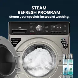 ifb 10 kg 5 Star with Steam Refresh program, 9 Swirl Wash, Eco Inverter, with AI Fully Automatic Front Load with In-built Heater Black, Silver image 4