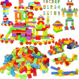 60 Pcs Building Blocks,Learning Toy,Educational For Kids (52 Pieces +8 Tyres)-16