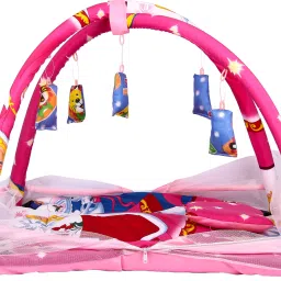 Cotton Kids Washable Baby Mosquito Net Newborn Play Activity Gym with Hanging Toys Sleeping Bed Mosquito Net-15
