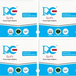 4 PKT Ultra Soft (OBA Free) Premium Tissue Paper Napkin (400 Tissues)-16