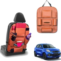Peepsstore pack of 1 Tan,Orange colour car organizer bags for Celerio 2021 2025 Car Multi Pocket-image-77