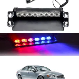 12V/8Led Red & Blue Dash Police Strobe Flash Warning Light For Car/SUV/Jeep-227 Car Fancy Lights-image-78